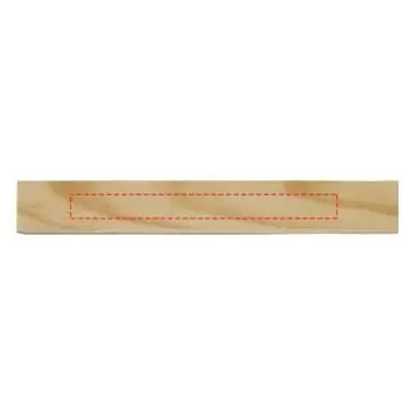 Set 12 lápices colores estuche madera tapa regla deslizante