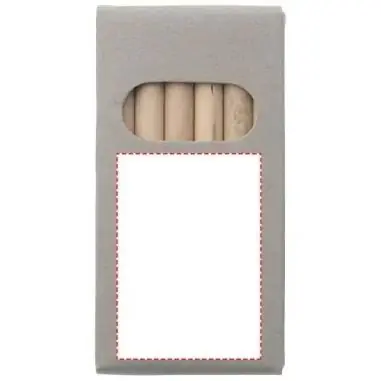 Set de 6 lápices de colores madera personalizable logo caja