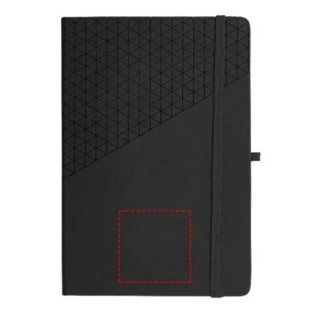 Libreta A5 tacto suave geométrica elástico marcapáginas