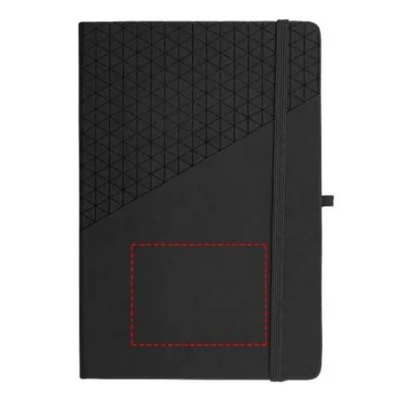 Libreta A5 tacto suave geométrica elástico marcapáginas