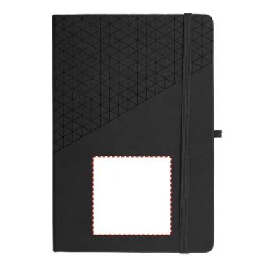 Libreta A5 tacto suave geométrica elástico marcapáginas