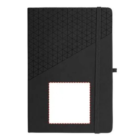 Libreta A5 tacto suave geométrica elástico marcapáginas