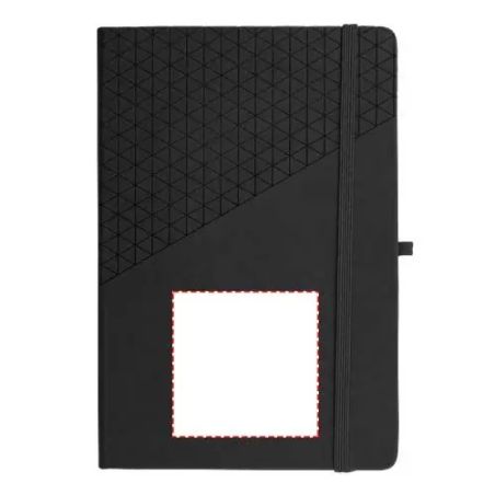 Libreta A5 tacto suave geométrica elástico marcapáginas