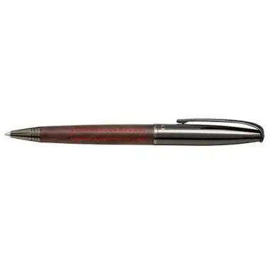Bolígrafo giratorio latón cromado caja regalo 14 cm