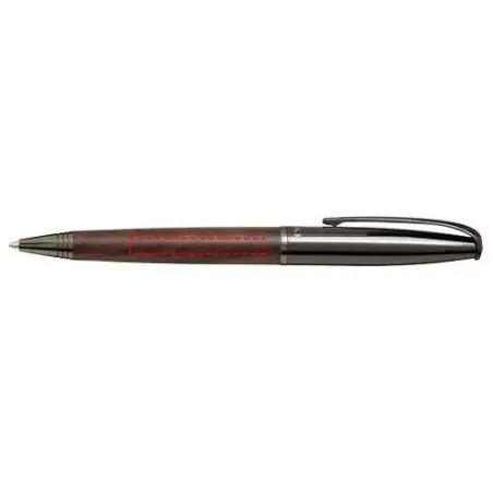 Bolígrafo giratorio latón cromado caja regalo 14 cm
