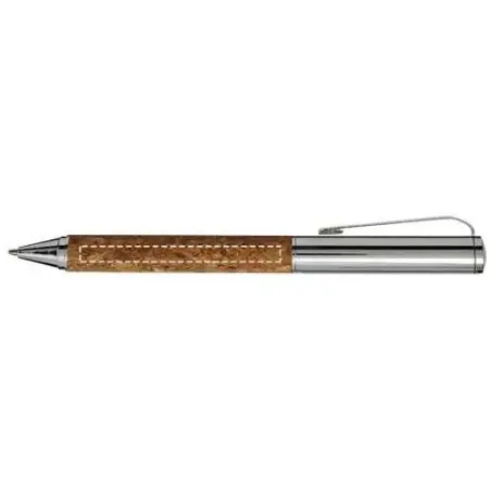 Bolígrafo giratorio con corcho tinta negra estuche Luxe