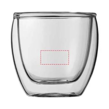 Set 2 tazas espresso cristal doble pared 70 ml estuche lujo