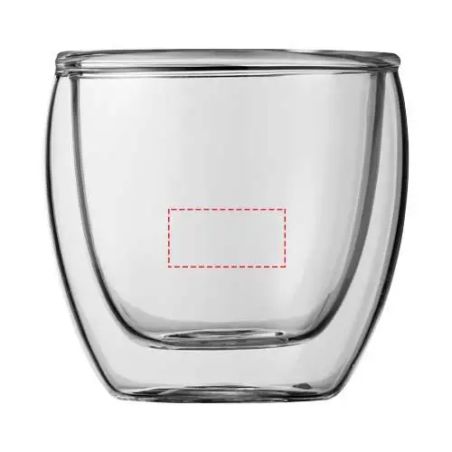 Set 2 tazas espresso cristal doble pared 70 ml estuche lujo