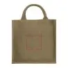 Bolsa tote yute laminado fuelle asas algodón 10kg 30x19x30 - Imagen 5