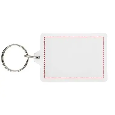 Llavero C1 rectangular transparente 5x3,5 cm anilla postal