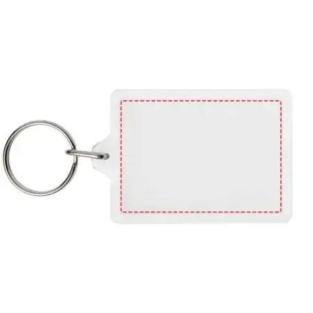 Llavero C1 rectangular transparente 5x3,5 cm anilla postal