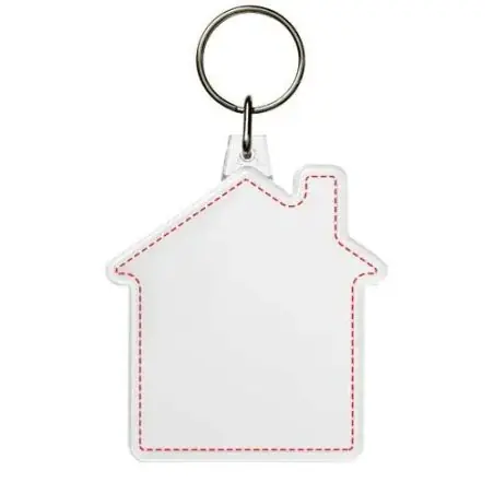 Llavero transparente forma casa 7 x 6.1 cm