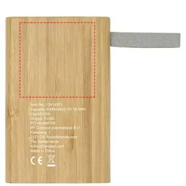 Batería externa de bambú 5000 mAh
