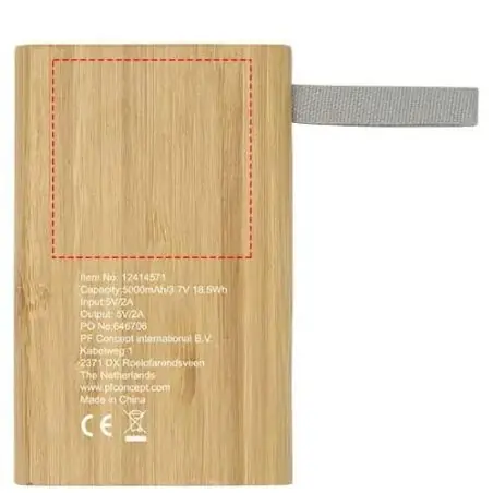 Batería externa de bambú 5000 mAh