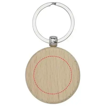 Llavero redondo de madera de haya