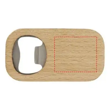Abrebotellas acero inox posavasos madera integrado FSC LFGB