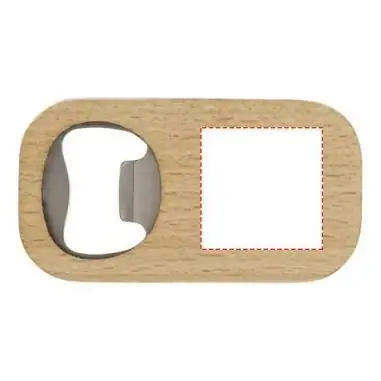 Abrebotellas acero inox posavasos madera integrado FSC LFGB
