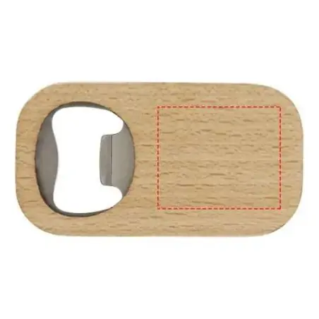 Abrebotellas acero inox posavasos madera integrado FSC LFGB
