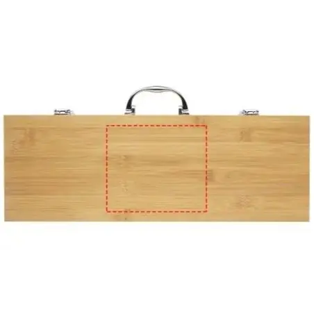 Set barbacoa de bambú 5 piezas en caja