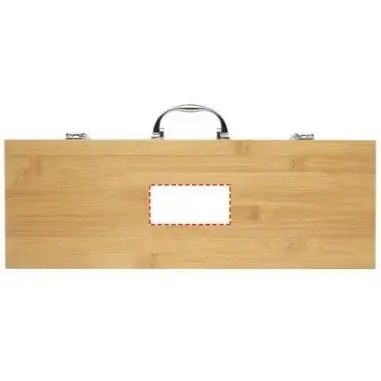 Set barbacoa de bambú 5 piezas en caja