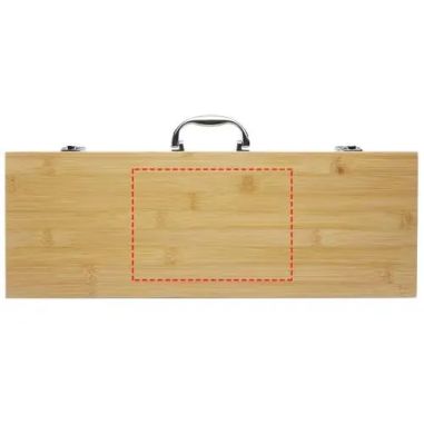 Set barbacoa bambú 3 piezas caja regalo