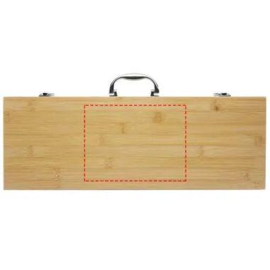 Set barbacoa bambú 3 piezas caja regalo