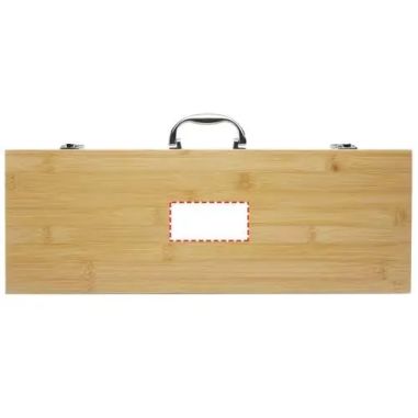 Set barbacoa bambú 3 piezas caja regalo