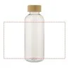 Botella plástico reciclado 650 ml tapa bambú libre BPA LFGB - Imagen 8