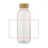 Botella plástico reciclado 650 ml tapa bambú libre BPA LFGB - Imagen 11