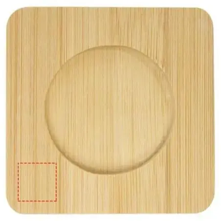Set 2 tazas borosilicato doble pared 100 ml bambú 8x8