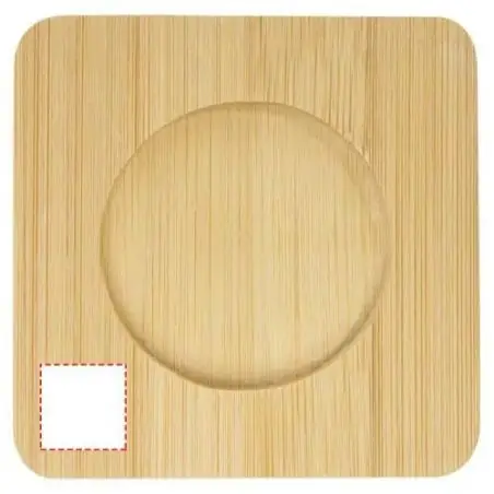 Set 2 tazas borosilicato doble pared 100 ml bambú 8x8