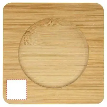 Set 2 tazas borosilicato doble pared 350 ml bambú 10x10