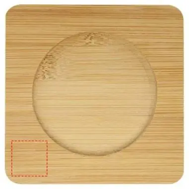 Set 2 tazas borosilicato doble pared 350 ml bambú 10x10