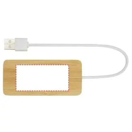 Hub USB bambú 2.0 con 3 puertos