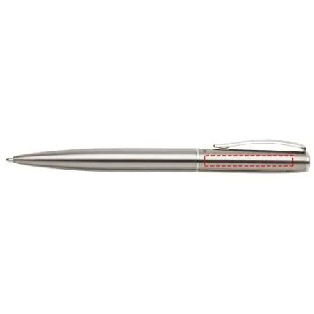 Set bolígrafo roller acero inox reciclado caja 16x5x3cm