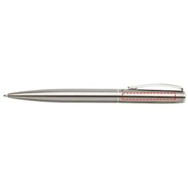 Set bolígrafo roller acero inox reciclado caja 16x5x3cm