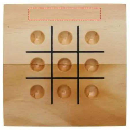 Tres en raya madera Strobus caja kraft 10 bolas FSC
