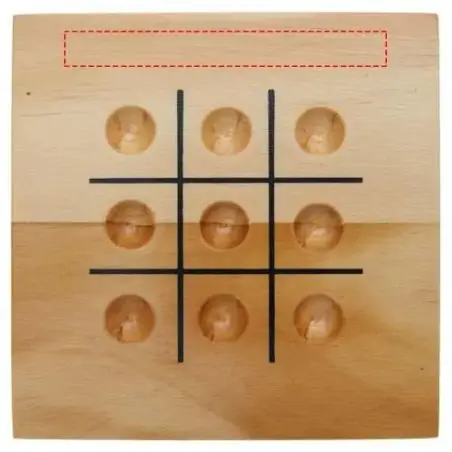 Tres en raya madera Strobus caja kraft 10 bolas FSC