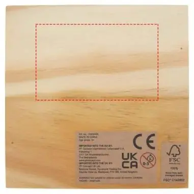 Tres en raya madera Strobus caja kraft 10 bolas FSC