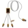 Cable 3 en 1 PET reciclado bambú 100 cm - Imagen 6