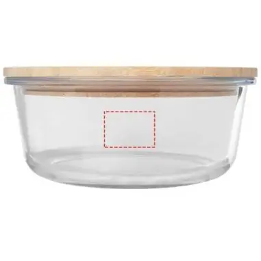 Ensaladera vidrio 750 ml tapa bambú