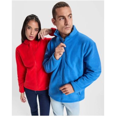 Chaqueta polar hombre cuello alto cremallera completa
