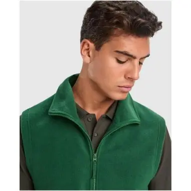 Chaleco polar unisex con cremallera y bolsillos