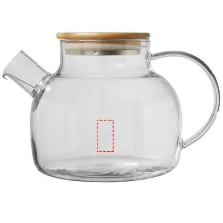Tetera borosilicato 1 L filtro acero bambú
