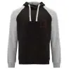 Sudadera capucha bicolor infantil raglán canguro - Imagen 8