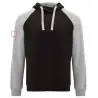 Sudadera capucha bicolor infantil raglán canguro - Imagen 28