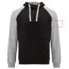 Sudadera capucha bicolor infantil raglán canguro - Imagen 30