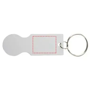 Llavero metal con moneda para carrito