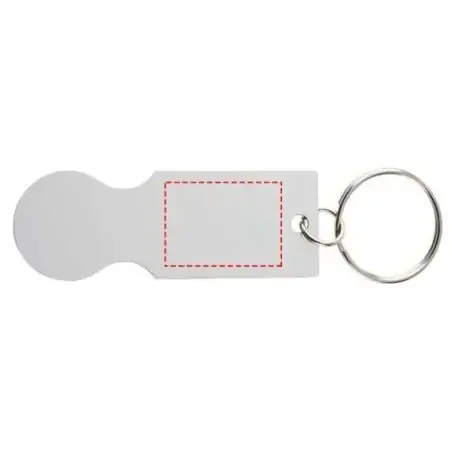 Llavero metal con moneda para carrito