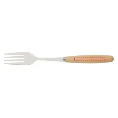 Cubertería acero inox madera haya 5 piezas